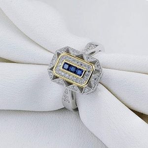 Art deco 925 sterling silver ring size 7